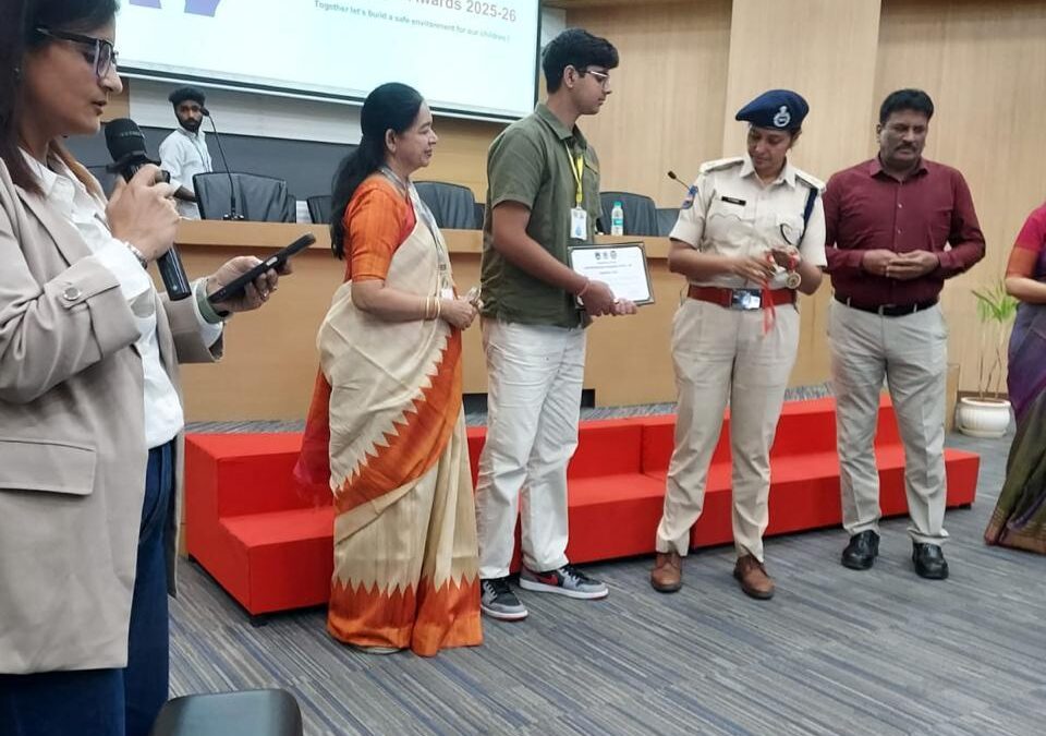 Shubhang Vyas (Grade XI) – Suraksha Kavach Leader at the Suraksha Kavach Abhinandan Awards 2026