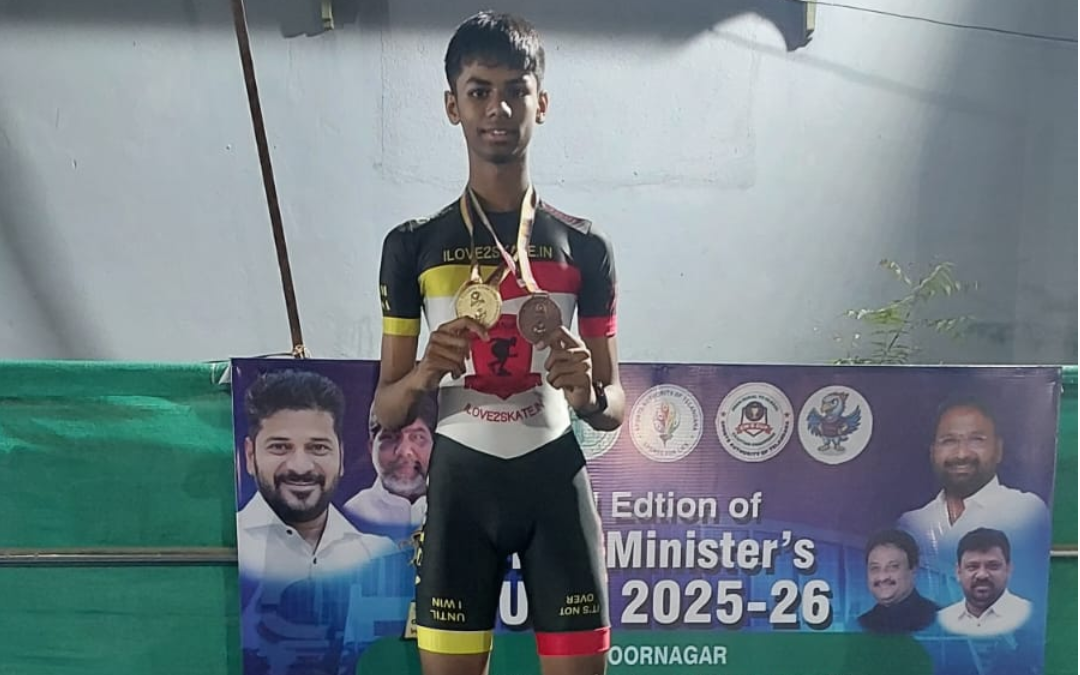 Vikhyat Mathangi – Gold Medal in 1000m and Bronze Medal in 500m at the Chief Minister’s Cup 2025–26
